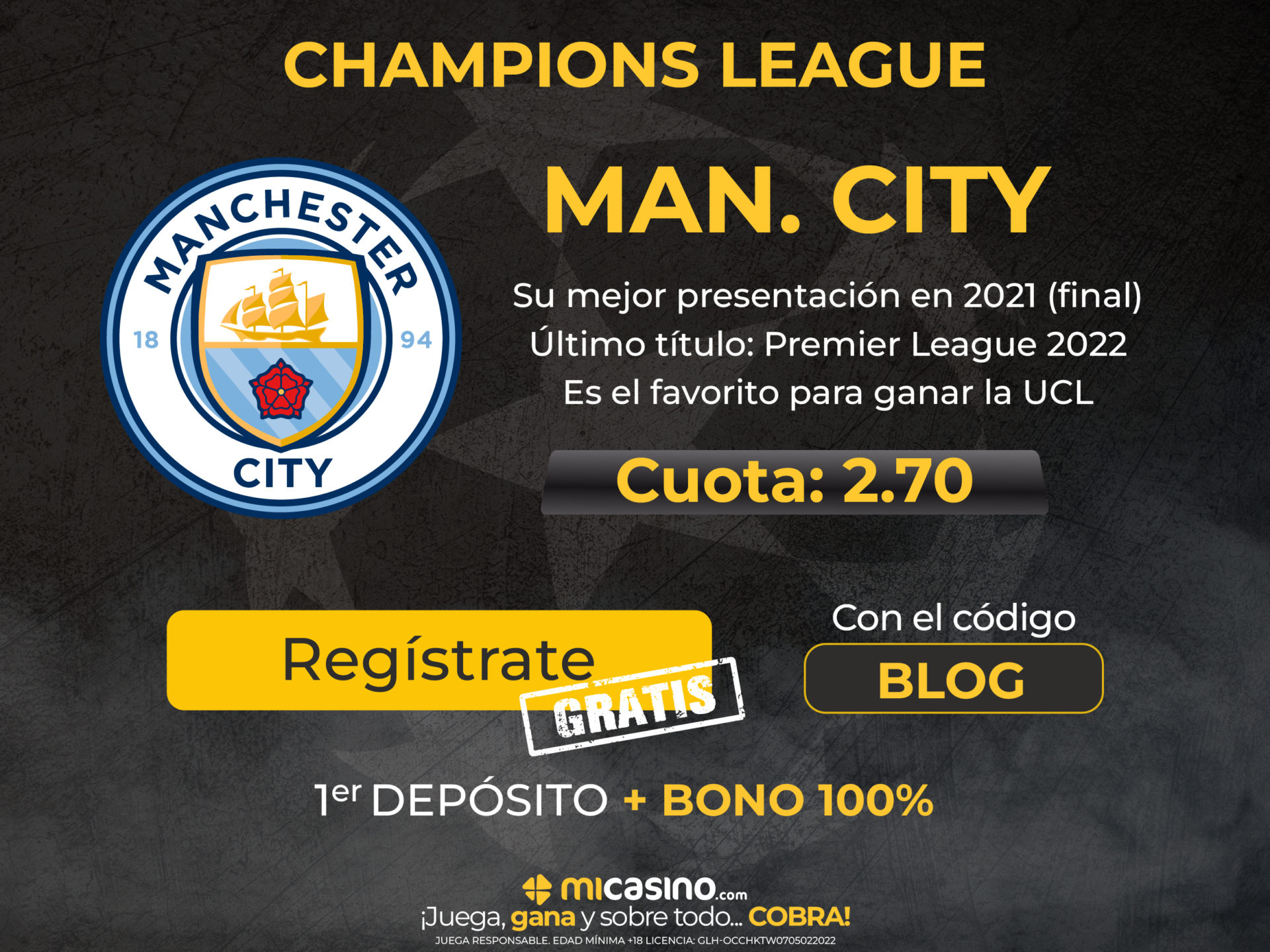 Manchester City- Mi Casino
