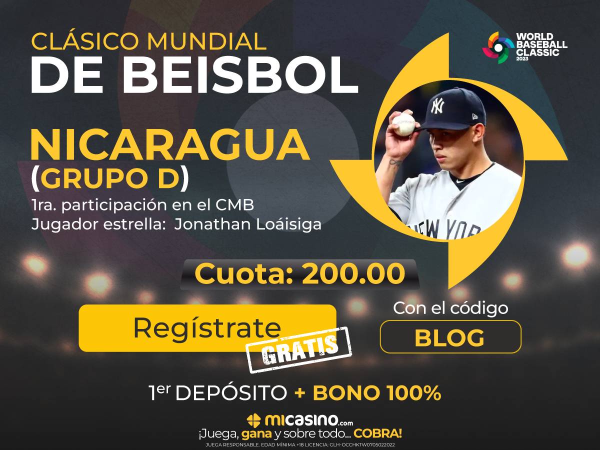 Jonathan Loáisiga Pronóstico Clásico Mundial de Béisbol_ Nicaragua - Mi Casino 
