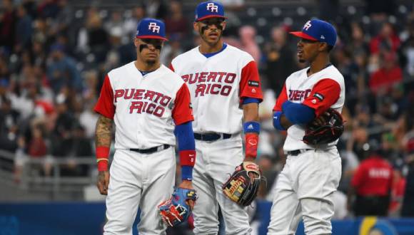 Javier Baez de Puerto Rico, durante el World Baseball Classic en