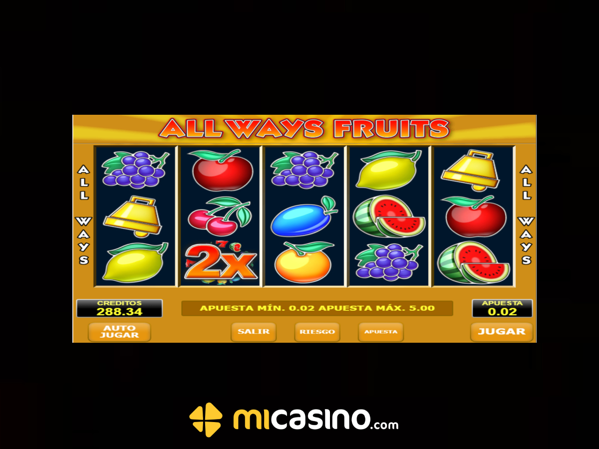 Gira hacia la Fortuna Frutal con el Tragamonedas All Ways Fruits Mi Casino