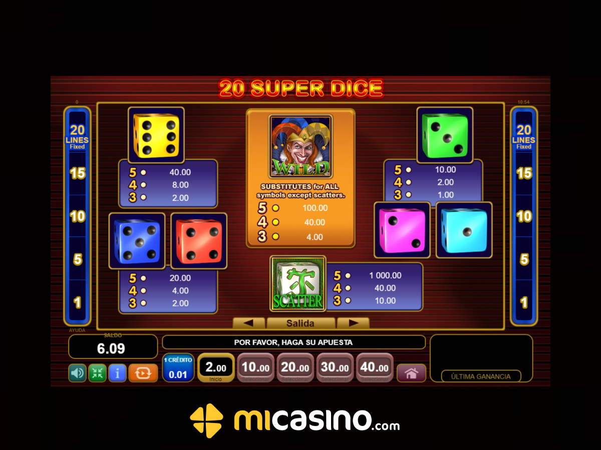 Slot 20 Super Dice_ Lanza los dados y gana con MiCasino.com _