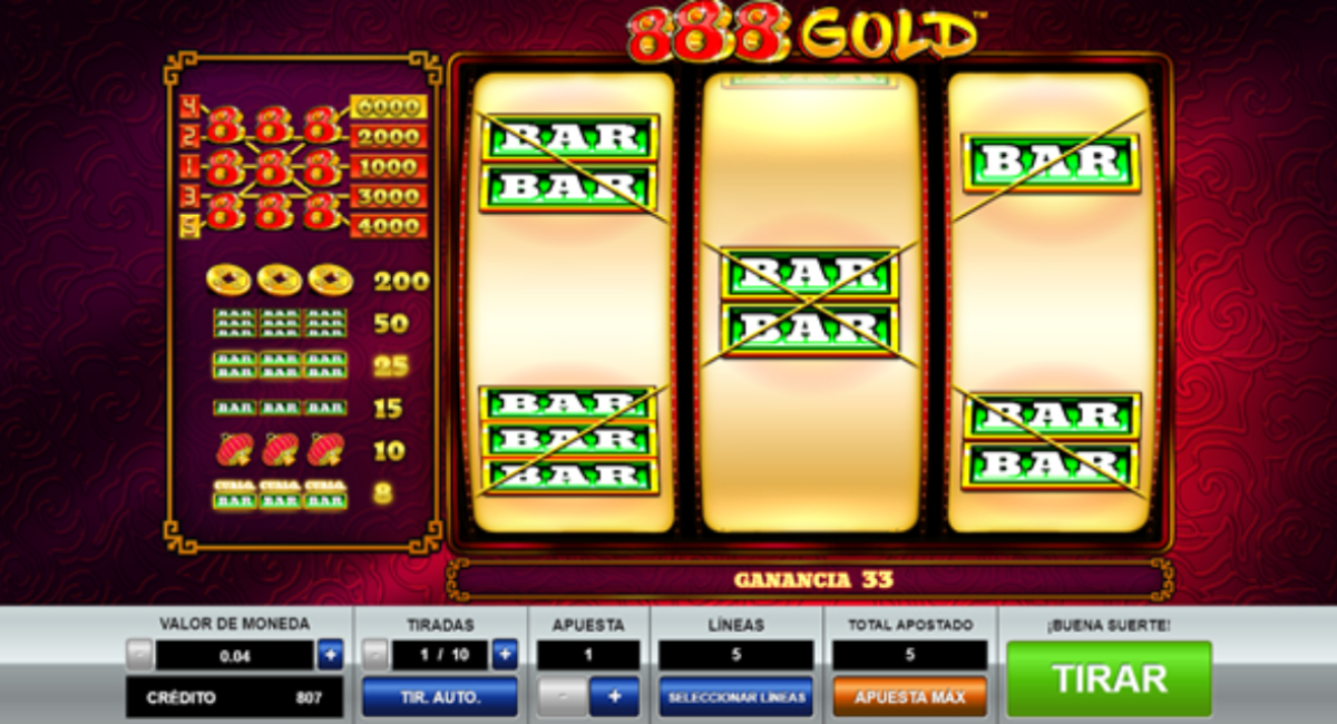 Juego de casino online slot 888 Gold - Gana girando los rodillos Mi Casino