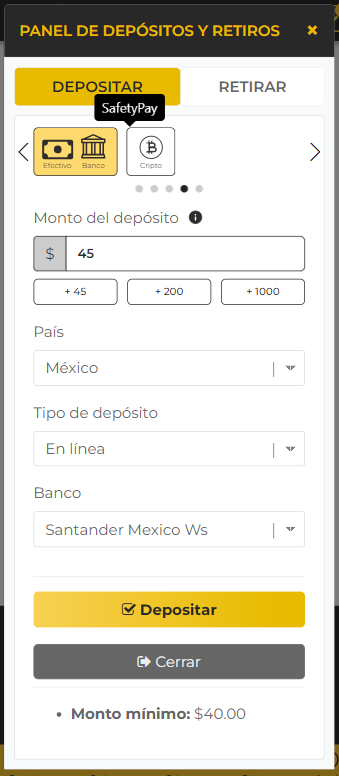 casino online de México plataforma de deposito safetypay