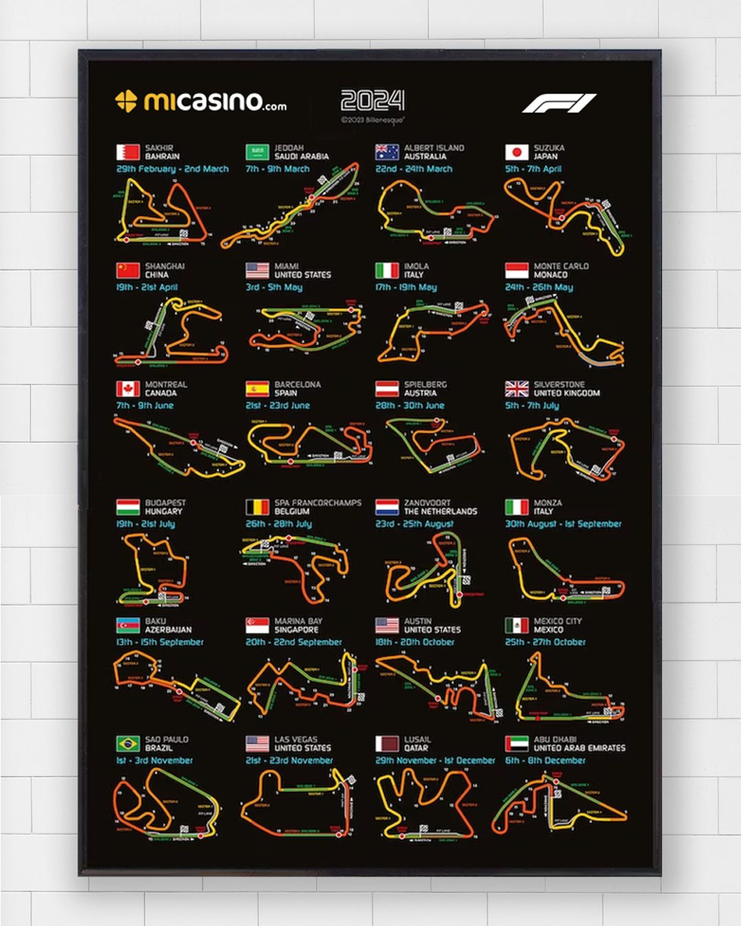 Calendario Formula 1 2024