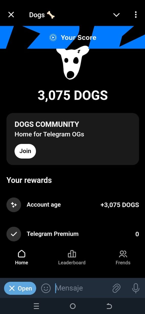 DOGS en Telegram MiCasino.com