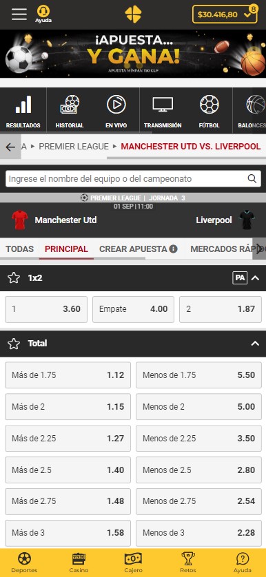 Apuestas Premier League MiCasino.com