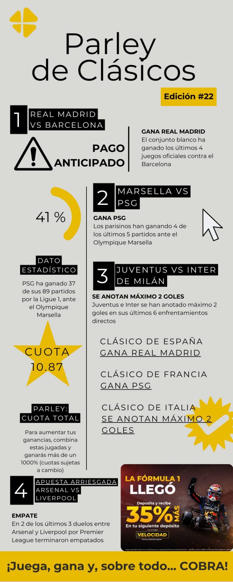 Parley de clásicos real madrid vs barcelona, marsella vs psg y mas