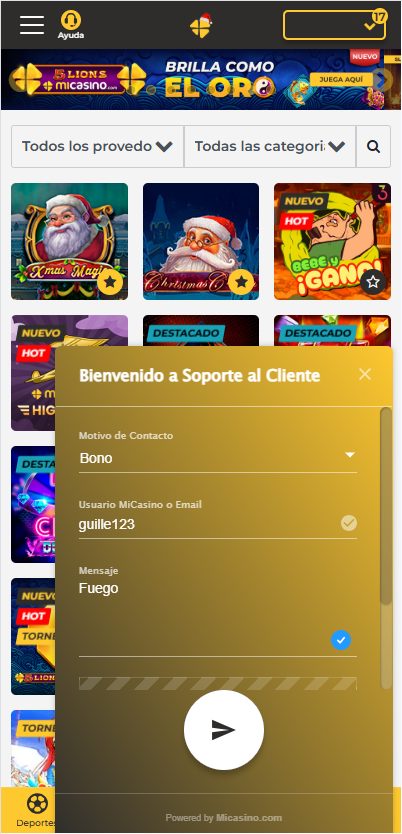  Bono Fuego: ¡Dinero Gratis Para jugar y ganar!- MiCasino.com