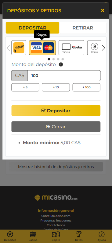 Canada rapyd casino online juegos en línea tragamonedas slots dinero fácil
