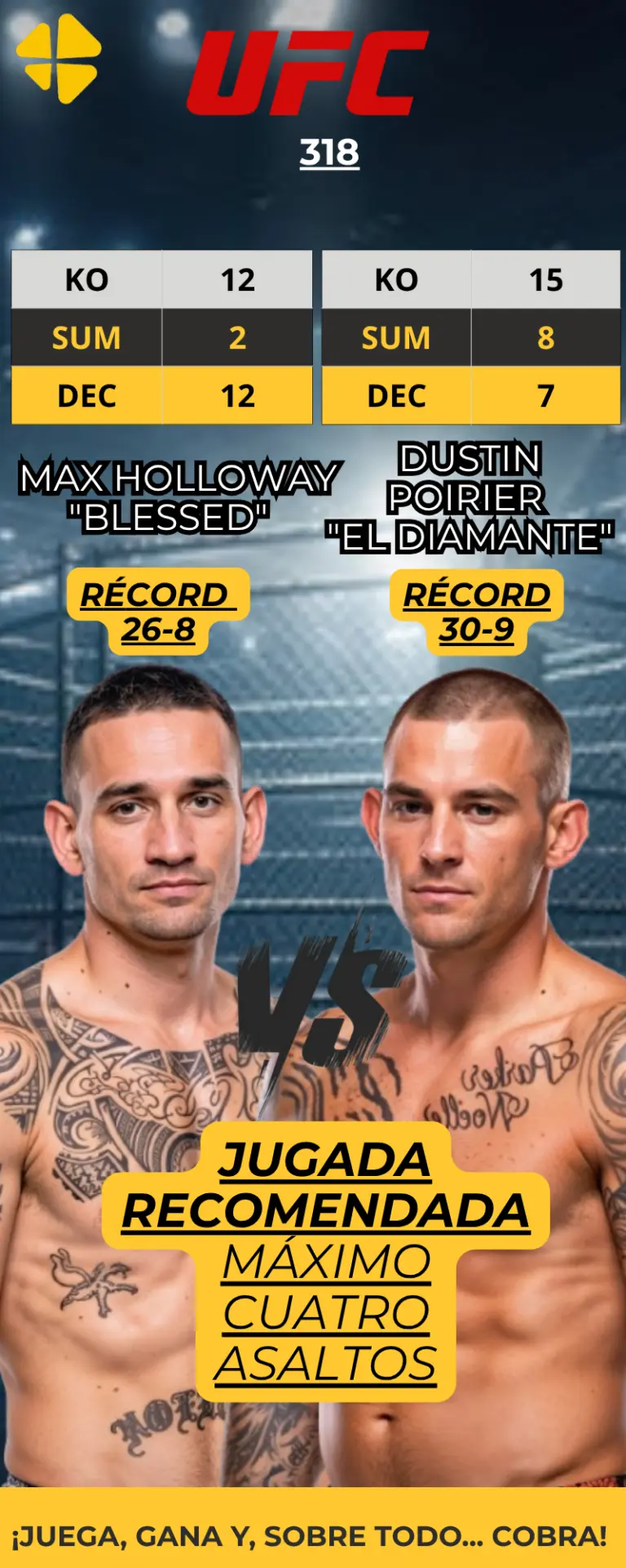 Holloway vs Poirier III Favorito a Ganar duelo final por el dominio en UFC 318 MiCasino.com