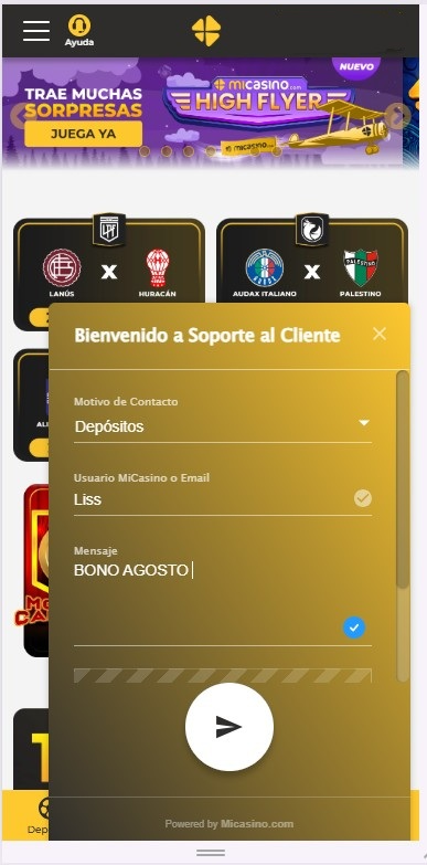 Bono agosto - MiCasino.com