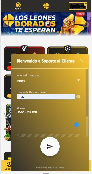 BONO OSOVIP - MiCasino.com