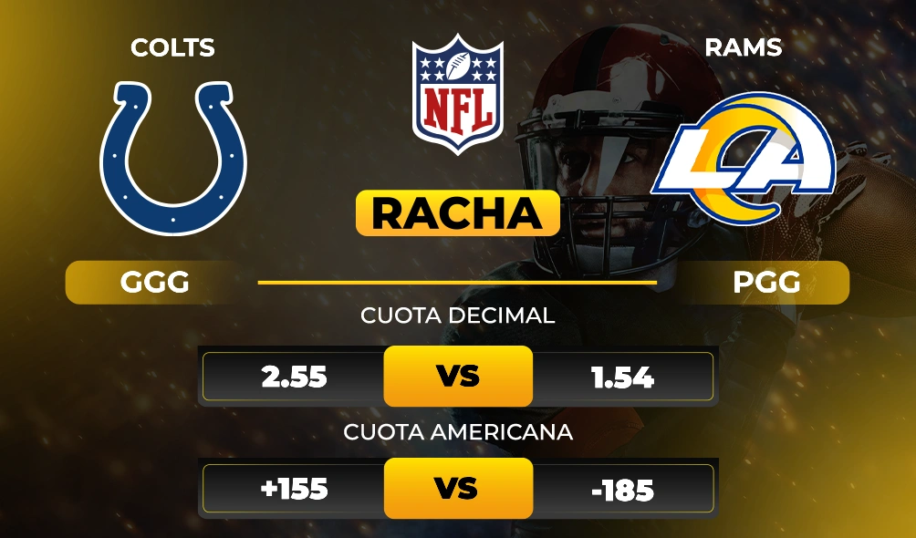 Colts vs Rams - Pronóstico NFL - racha y cuotas - MiCasino.com