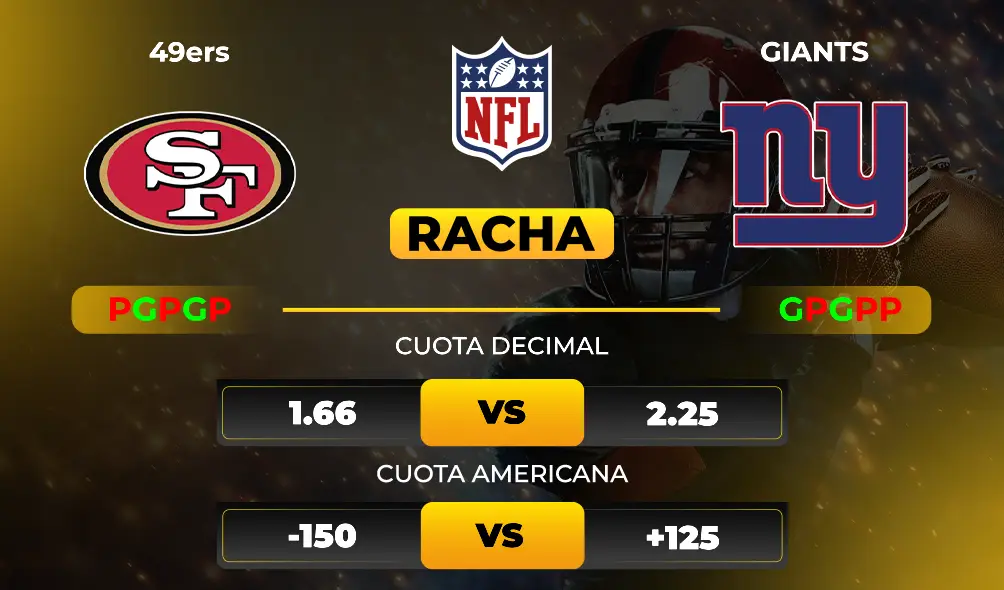 49ers vs Giants - Previa y pronóstico deportivo de NFL- MiCasino