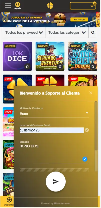 Activa el Bono Dos- Bono online en Halloween- MiCasino.com
