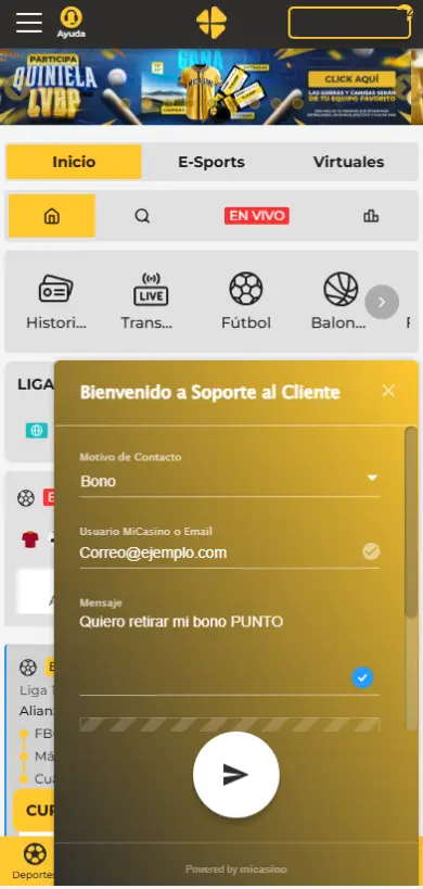Bono PUNTO Dinero Extra MiCasino