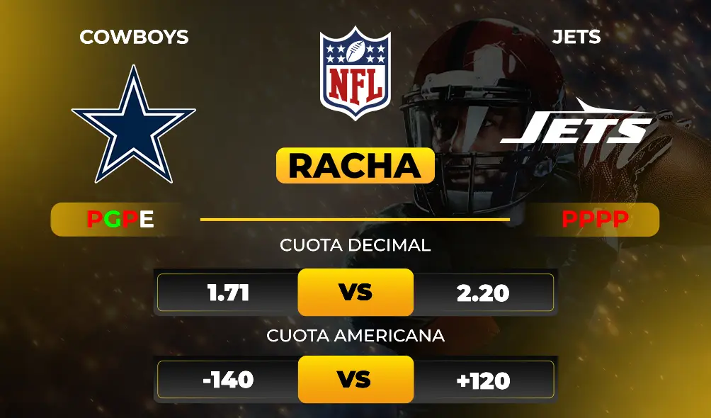 Cowboys vs Jets - Pronóstico y apuesta recomendada de NFL- MiCasino.com