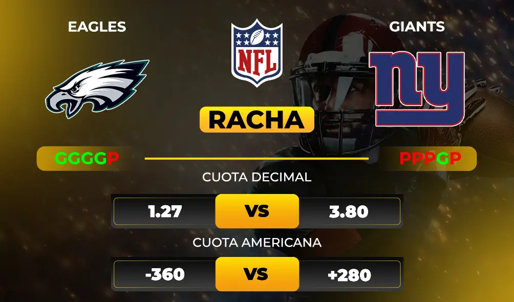 Eagles vs Giants - Pronóstico y apuesta recomendada NFL Cuotas MiCasino