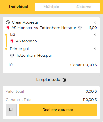 Mónaco vs Tottenham pronóstico - Champions League - Apuestas hoy