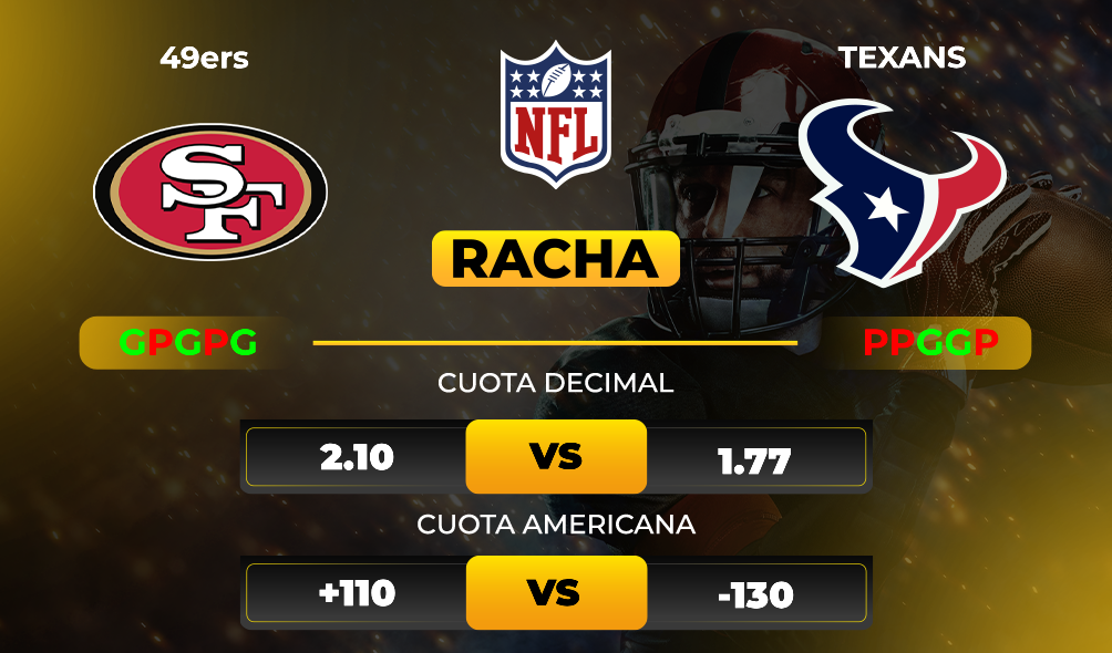 PSD-NFL-CUOTAS - 49ers vs Texans - MiCasino