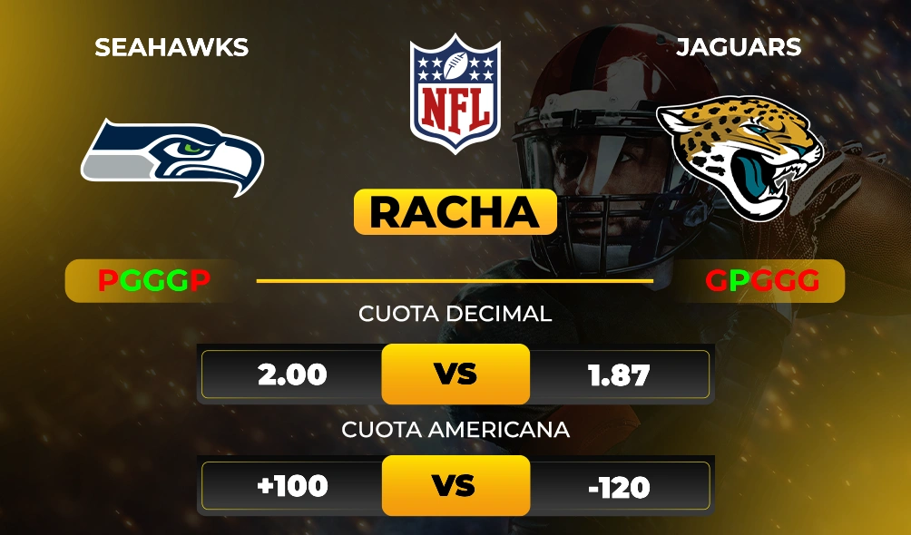 Seahawks vs Jaguars - Pronóstico deportivo - apuesta recomendada - NFL - Cuotas y Racha - MiCasino