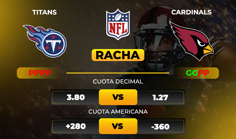 Titans vs Cardinals pronóstico y mejores cuotas - NFL - Apuestas hoy - MiCasino