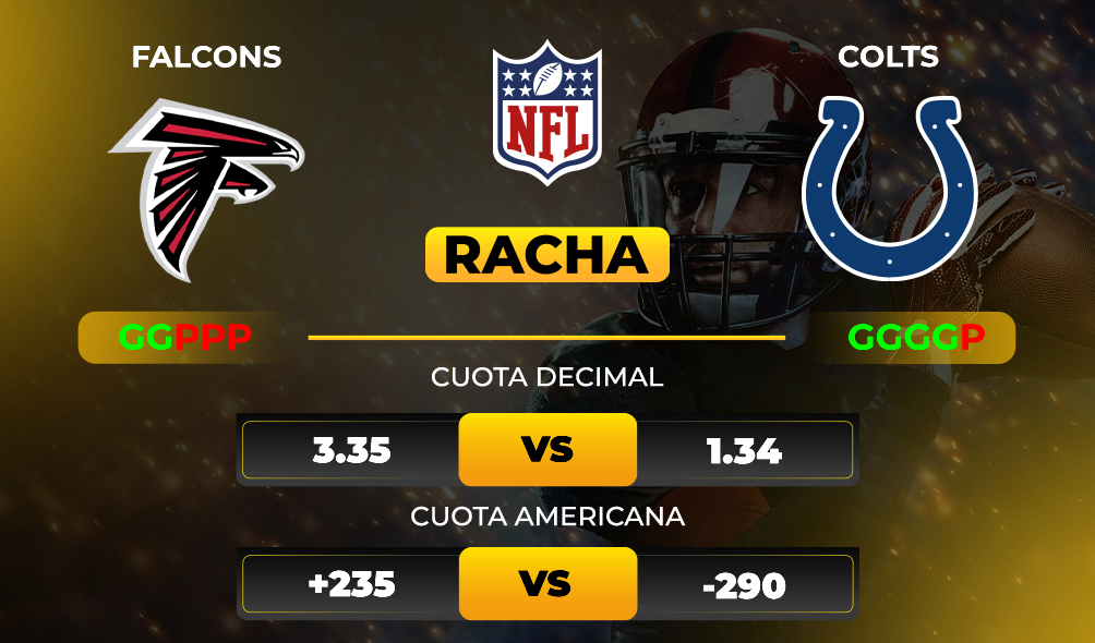 Falcons vs Colts - Previa y pronóstico deportivo de NFL - CUOTAS - MiCasino