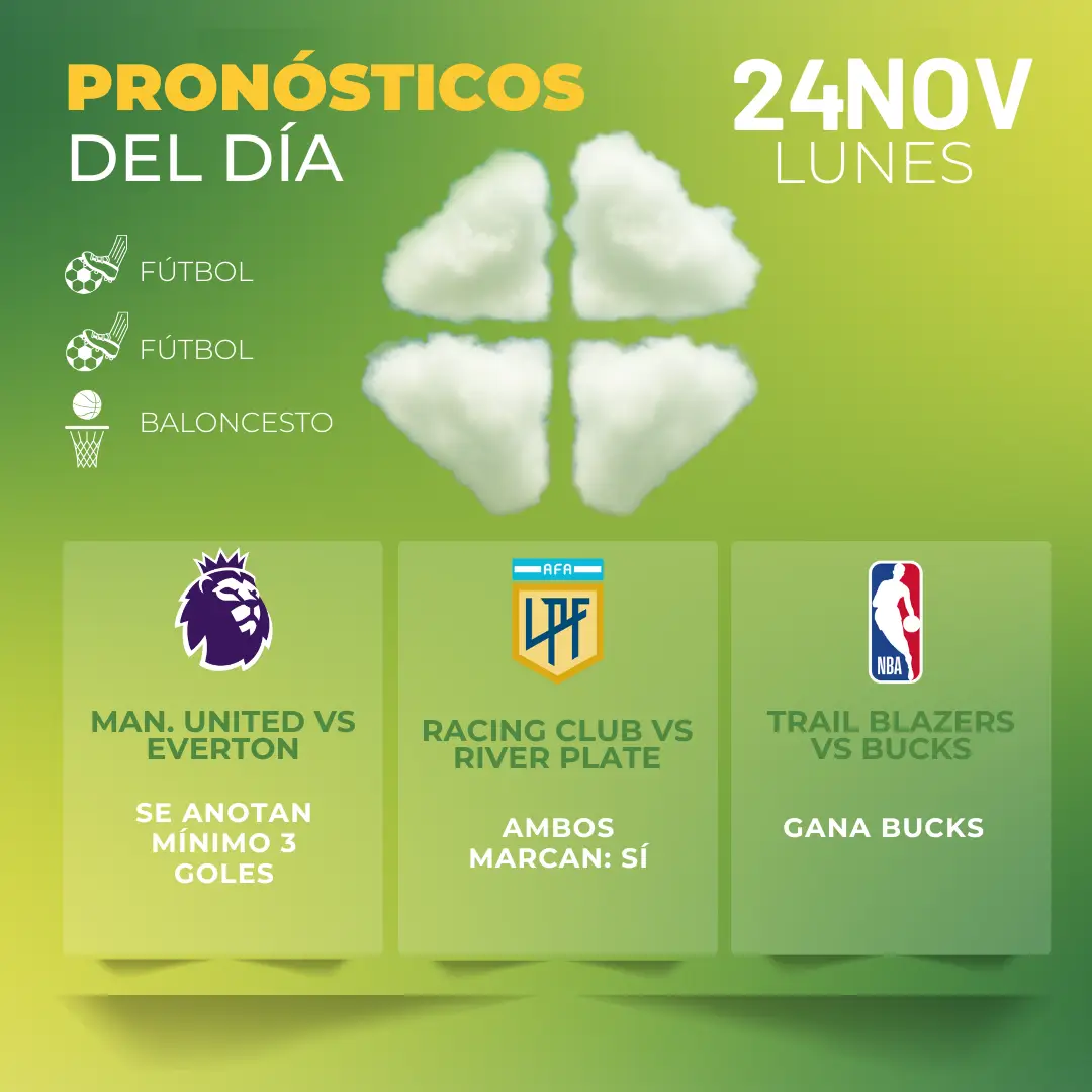 Pronósticos deportivos GRATIS para hoy lunes 24_11_2025- MiCasino