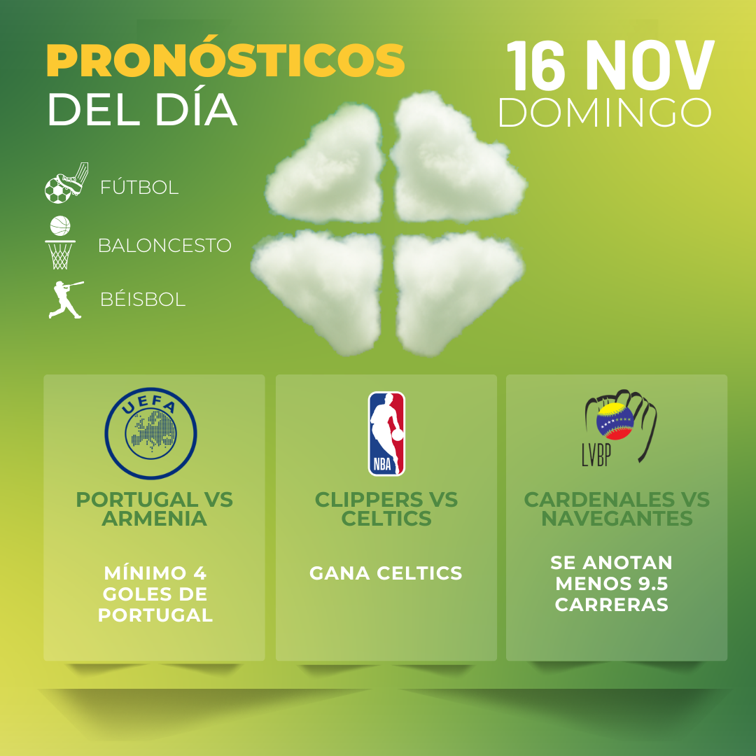 Pronósticos deportivos domingo 16 de noviembre - NBA - UEFA - LVBP - MiCasino