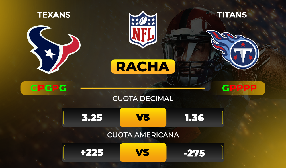 Texans vs Titans - Pronóstico y apuestas de NFL - MiCasino