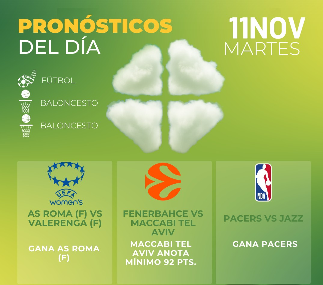 pronóstico deportivo de hoy martes 11 de noviembre GRATIS - MiCasino