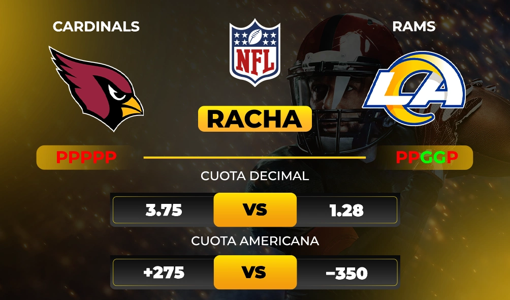 Cardinals vs Rams – Pronóstico Deportivo – Cuotas y Rachas - NFL - MiCasino