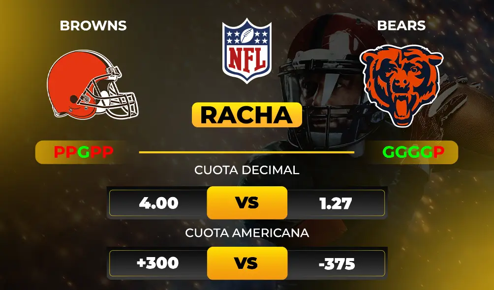 Pronóstico Browns vs Bears Racha MiCasino