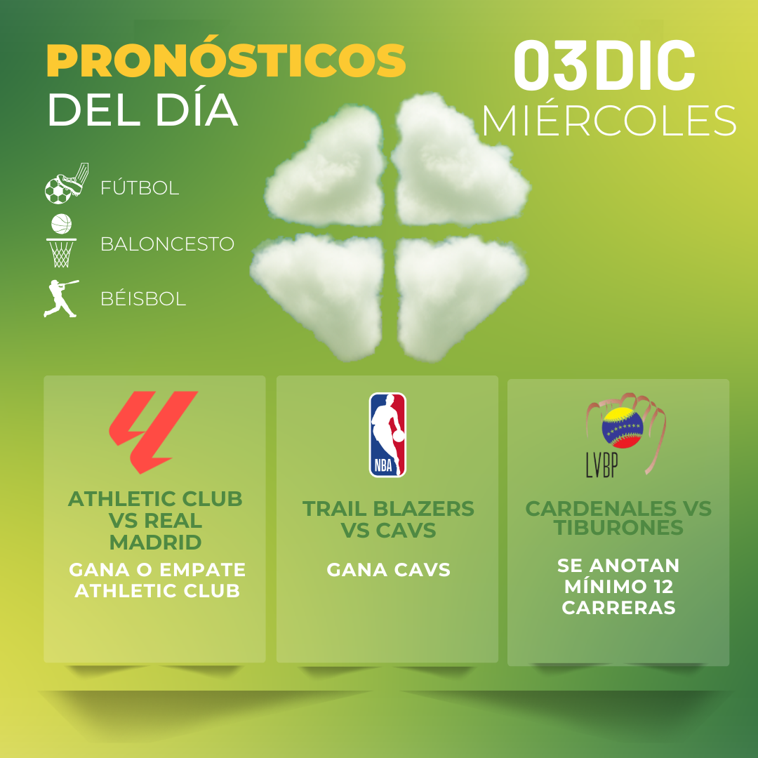 pronóstico del día - 3 diciembre -MiCasino 