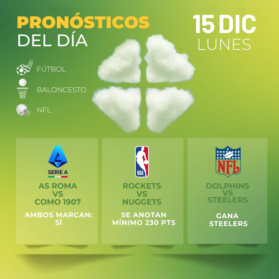 pronóstico gratis hoy Lunes 15 MiCasino