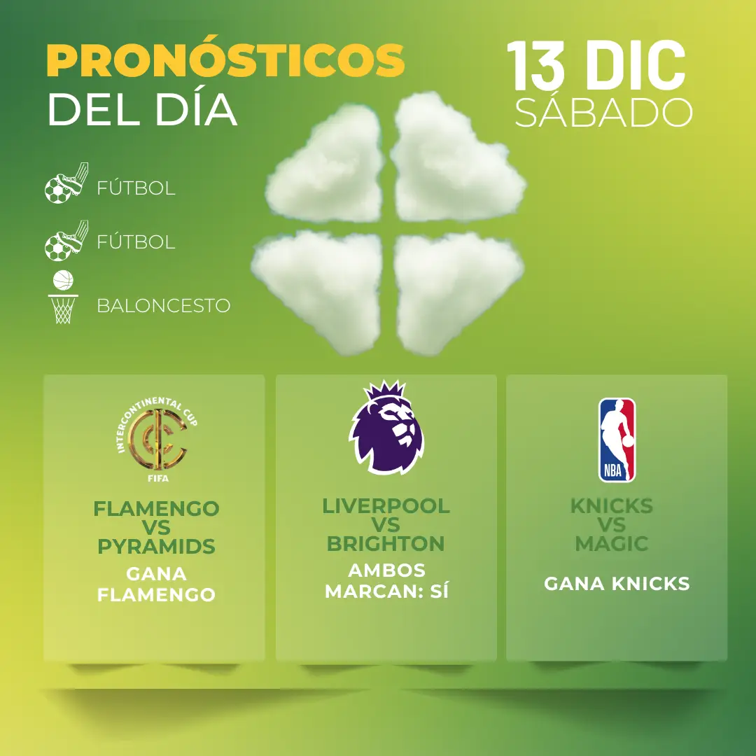 pronóstico gratis hoy sábado 13 - MiCasino