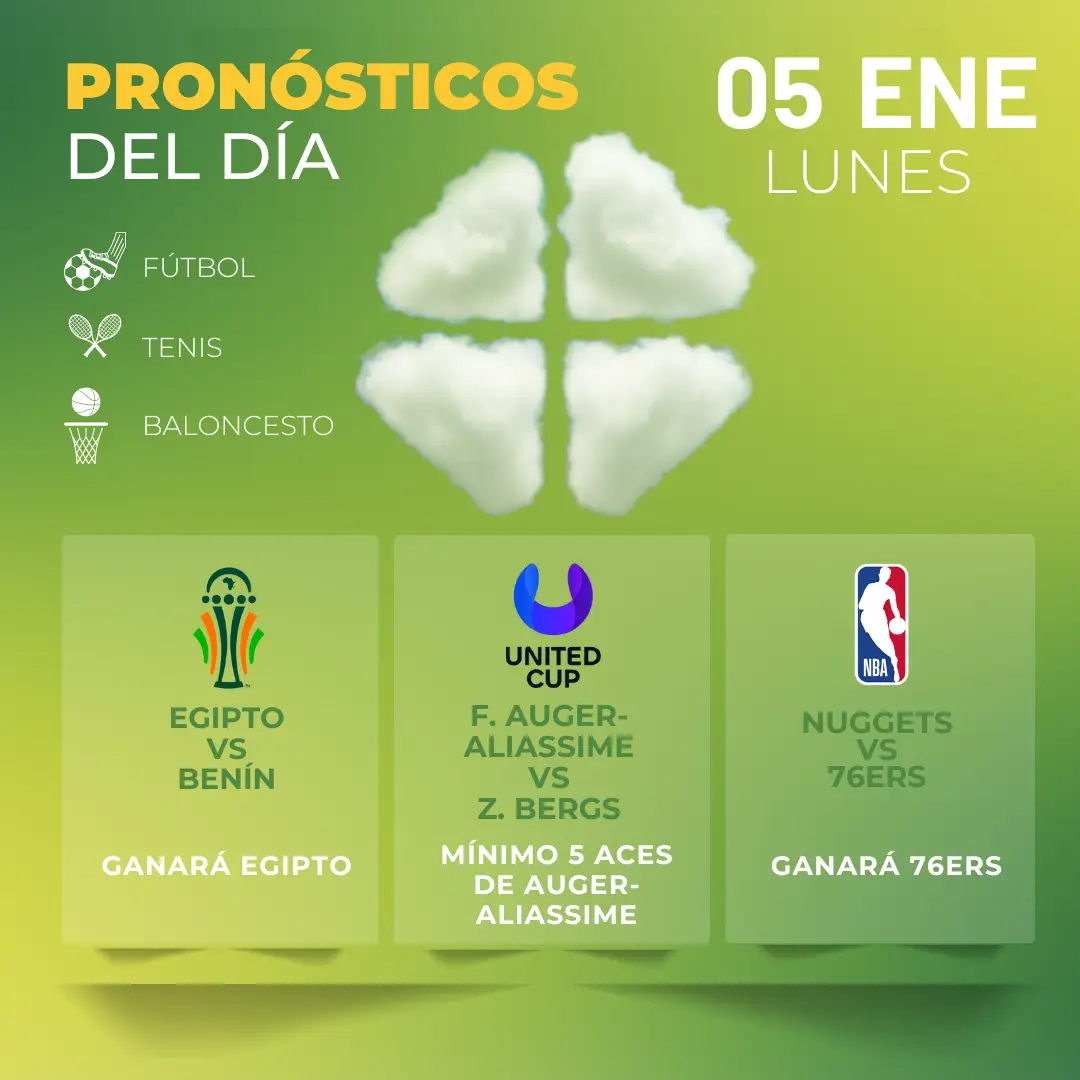 Pronósticos deportivos hoy 5 enero MiCasino