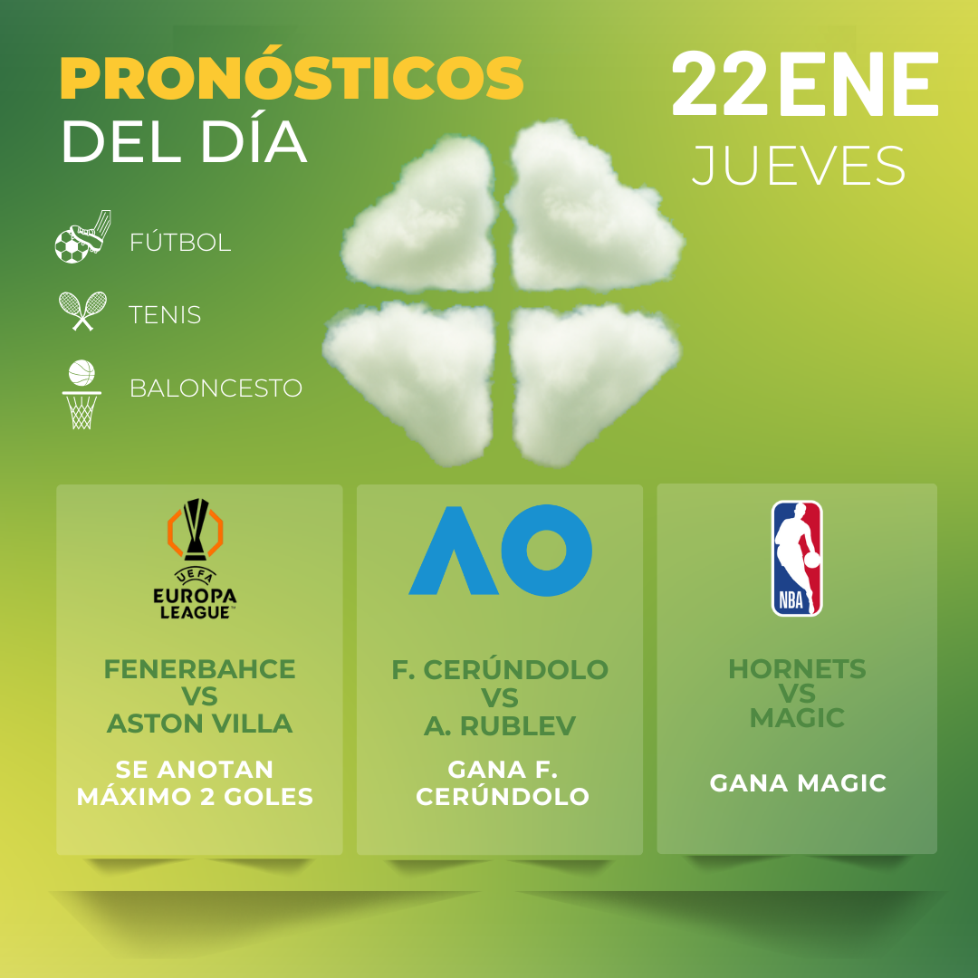 pronóstico del día MiCasino - 22 enero