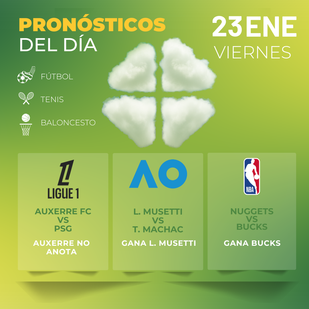 pronóstico del día MiCasino - 23 enero
