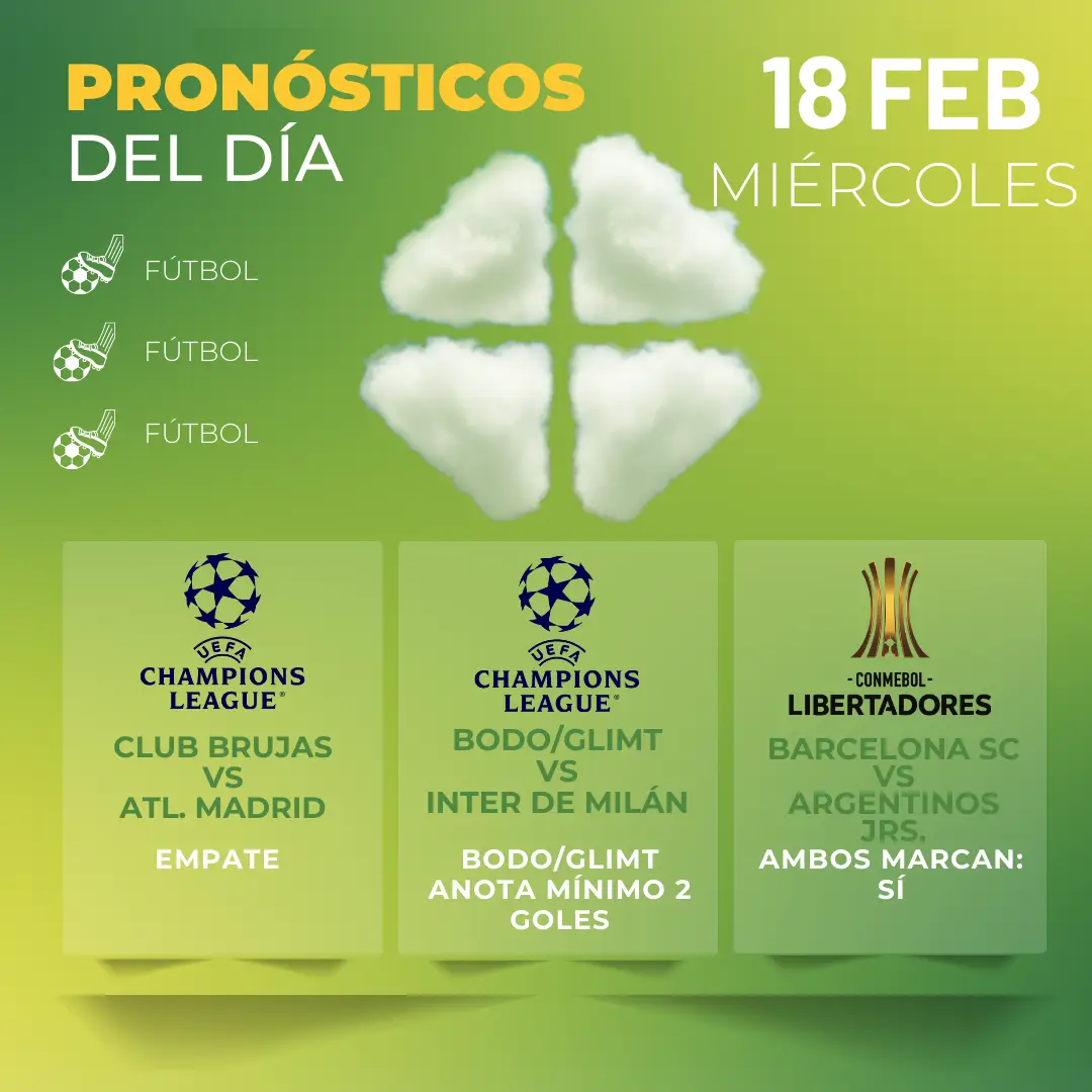 Pronósticos deportivos GRATIS para hoy miércoles 18_02_2026- MiCasino