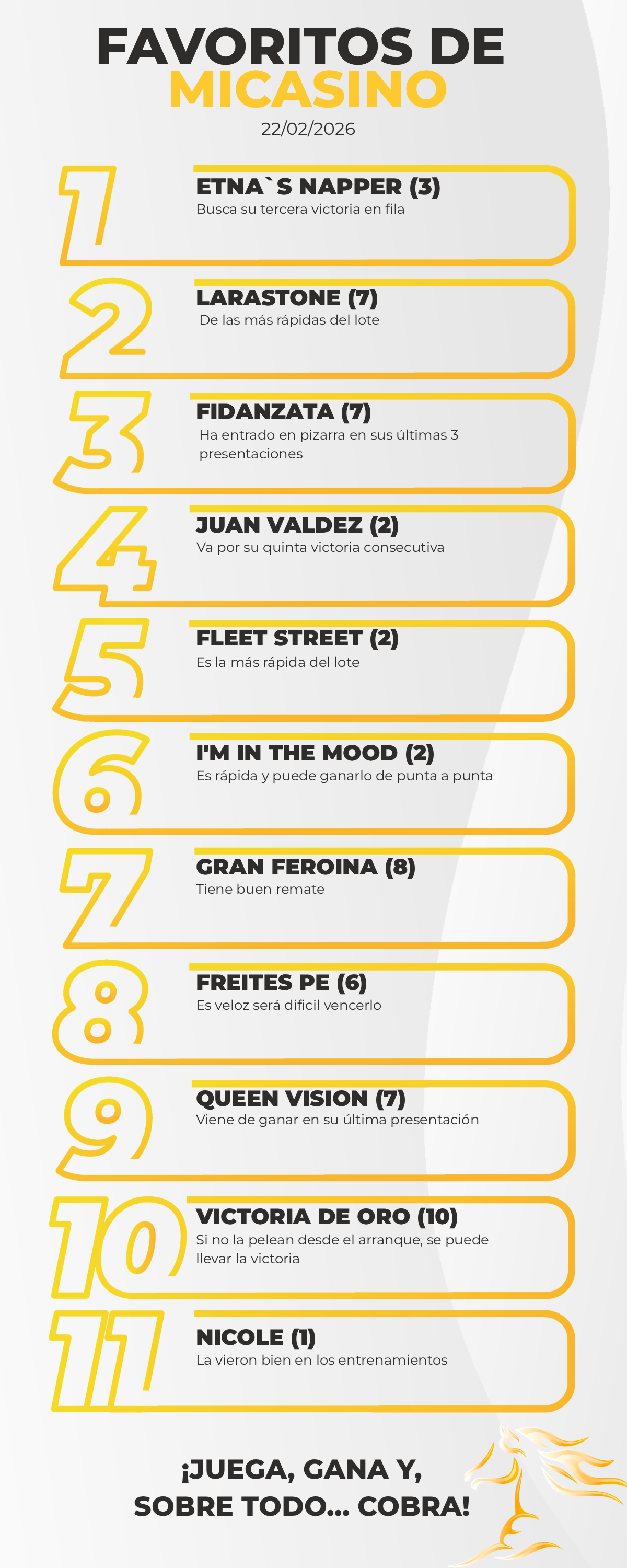 favoritos 5y6 - domingo 22 febrero - MiCasino