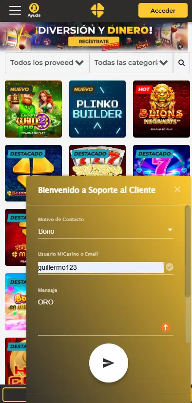 ¡Haz que tu fortuna brille! Reclama tu Bono Casino Oro y multiplica tus ganancias - MiCasino