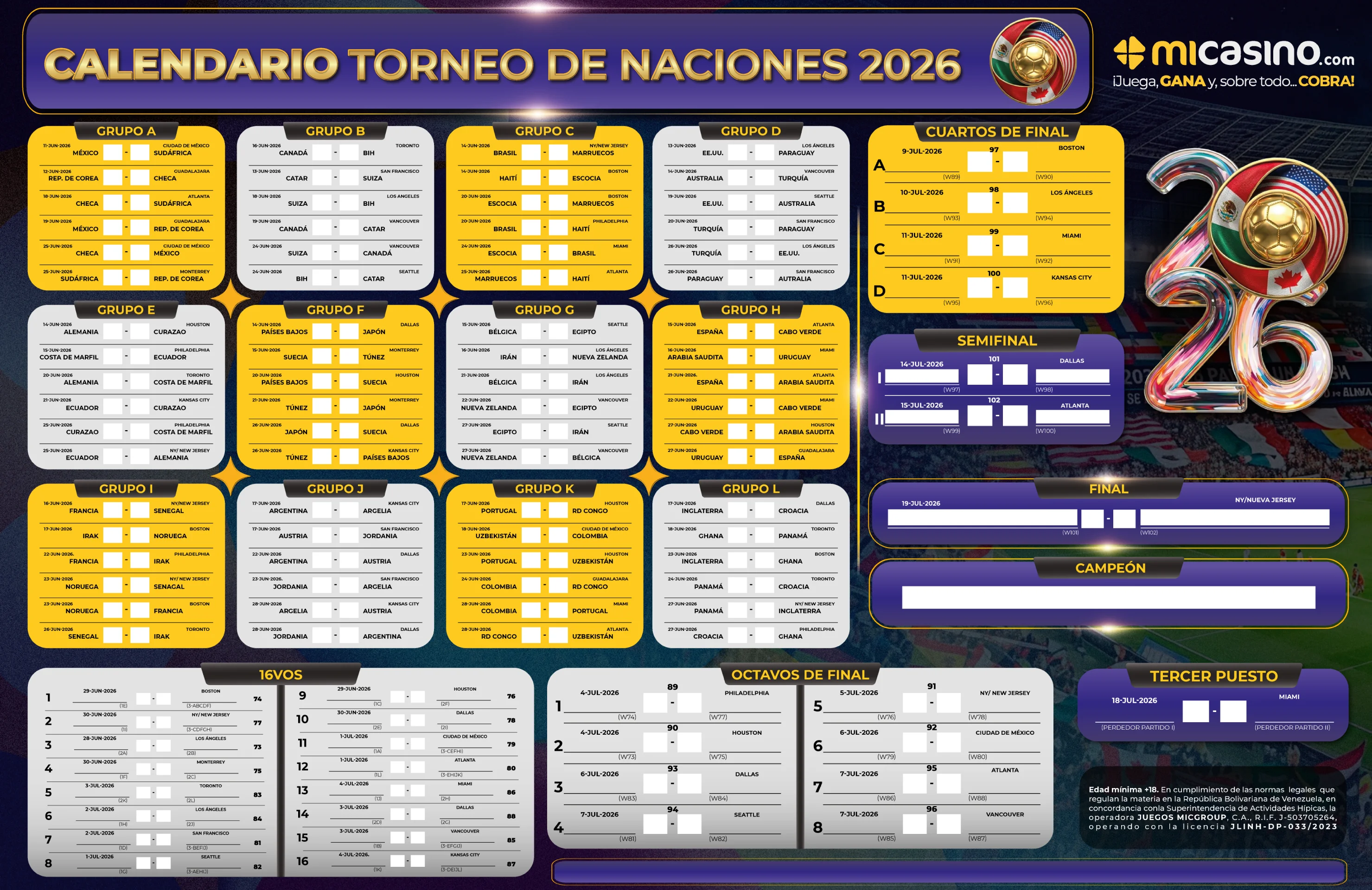 DESCARGAR QUINIELA TORNEO DE NACIONES 2026