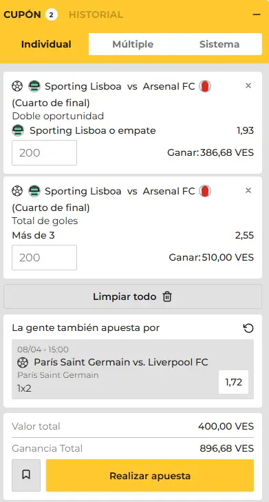 Pronóstico Sporting CP vs Arsenal