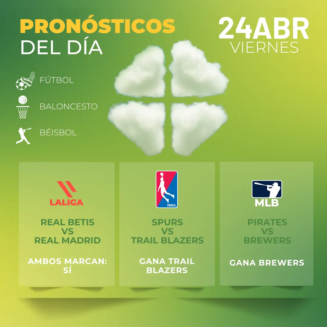 Pronósticos Deportivos GRATIS 24 de abril_ MiCasino