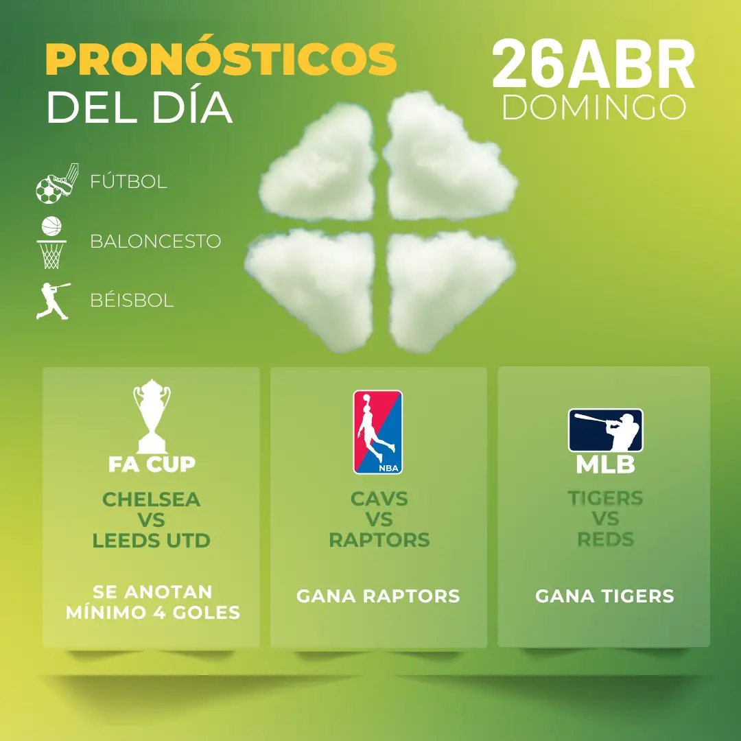 Pronósticos Deportivos GRATIS 26 de abril MiCasino