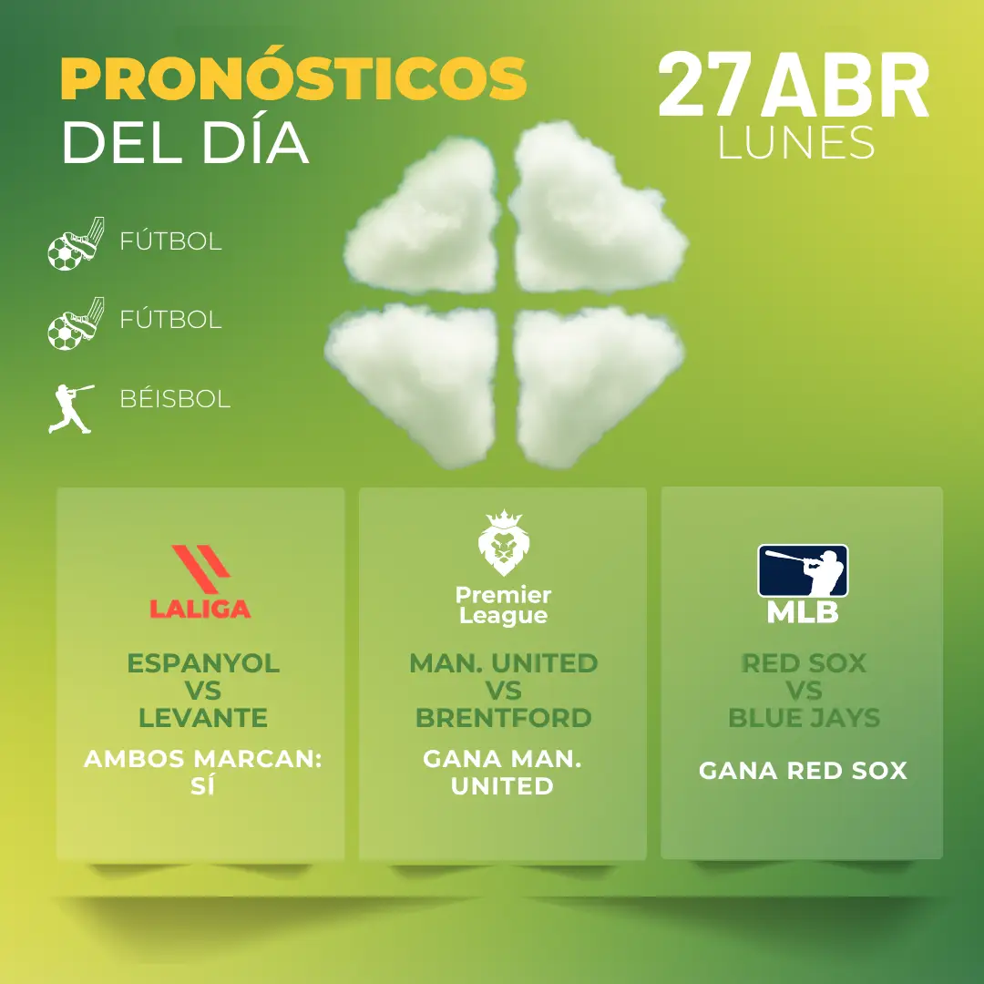Pronósticos Deportivos GRATIS 27 de abril MiCasino