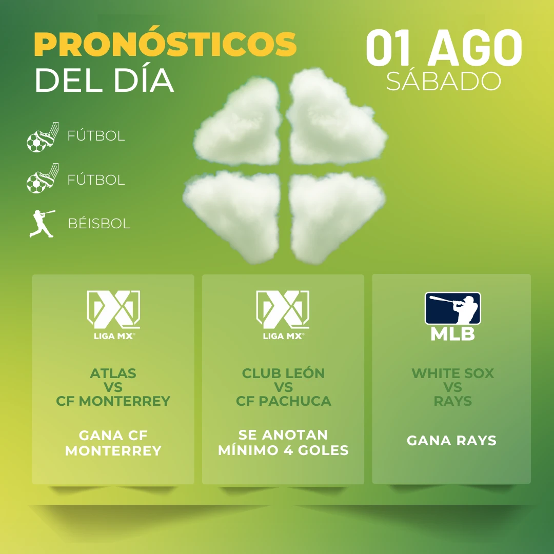 Pronósticos deportivos GRATIS para hoy sábado 01 08 2026 - INTERNA - MiCasino