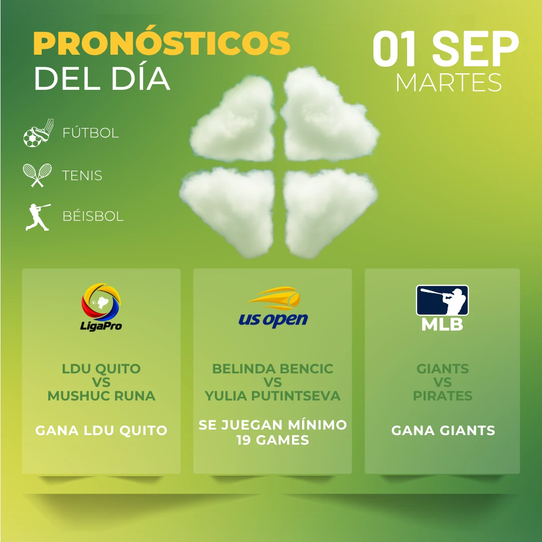 Pronósticos deportivos GRATIS para hoy martes 01 09 2026 - INTERNA - MiCasino