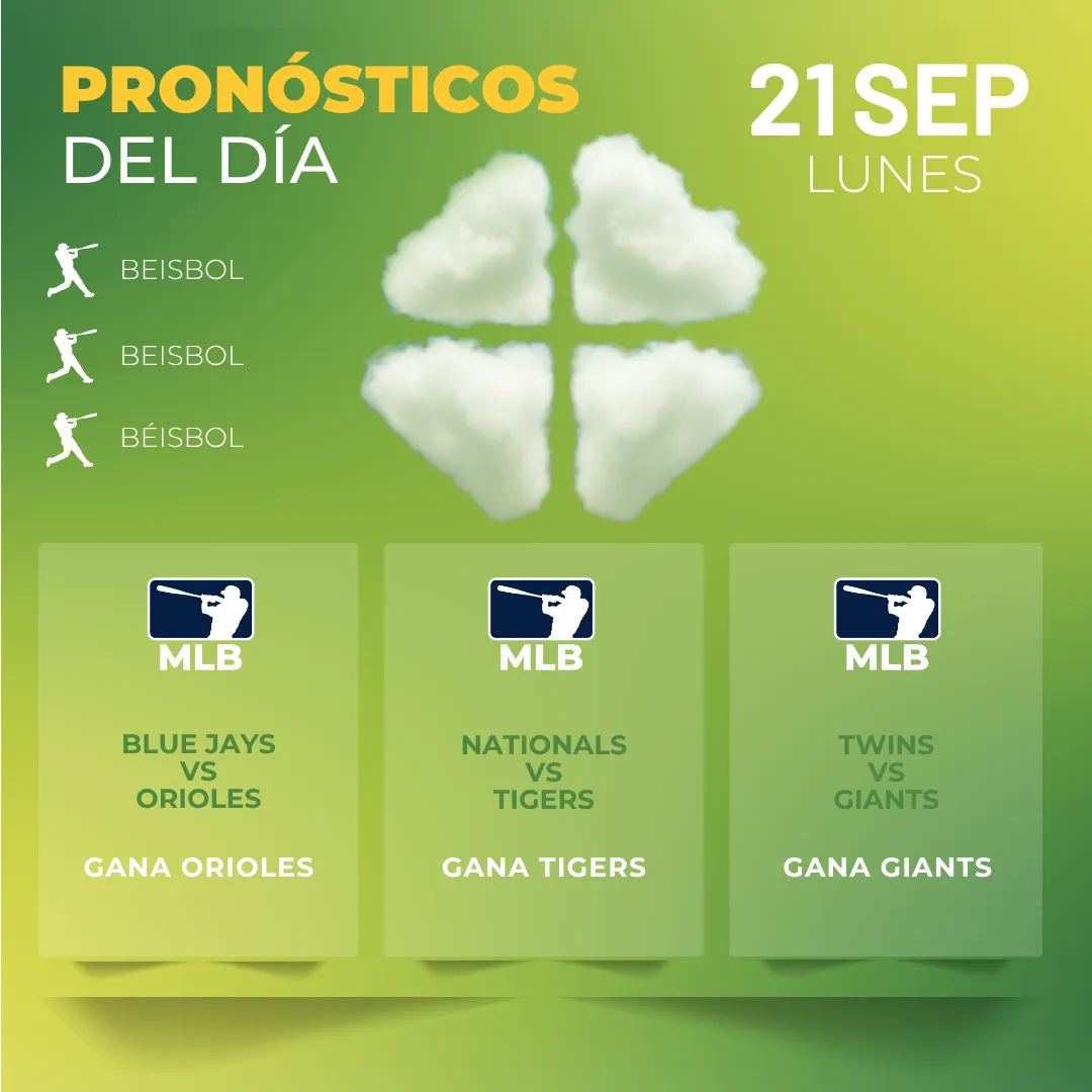 Pronósticos deportivos GRATIS para hoy lunes 21 09 2026 - INTERNA - MiCasino